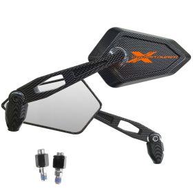 MIROIRS RETROVISEURS STREET CARBON LOOK LOGO ORANGE HONDA CROSSTOURER 1200 ABS