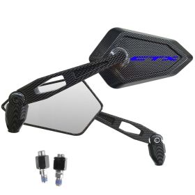 PAIR OF APPROVED CARBON LOOK MIRRORS WITH LOGO BLUE HONDA CTX 700 N DCT ABS