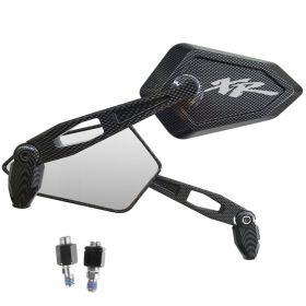 PAAR SPIEGEL CARBON LOOK MIT LOGO SILBER HONDAXR 125 250 400 600 650