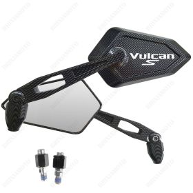 MIRRORS MIRROR STREET CARBON LOOK APPROVED WHITE LOGO KAWASAKI VULCAN S