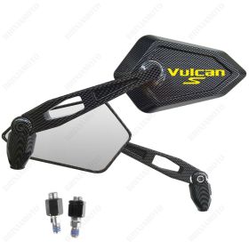 MIRRORS MIRROR STREET CARBON LOOK APPROVED YELLOW LOGO KAWASAKI VULCAN S