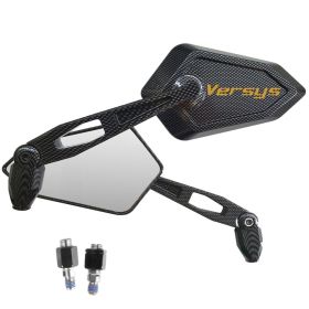 MIROIRS RETROVISEURS STREET CARBON LOOK LOGO OR KAWASAKI VERSYS 650 1000