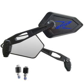 SPECCHIETTI STREET CARBON LOOK LOGO BLU