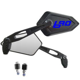 MIROIRS RETROVISEURS STREET CARBON LOOK LOGO BLEU KTM 690 EXC LC4 DUKE SMR SM