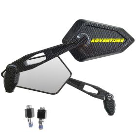 PAIR OF CARBON LOOK MIRRORS WITH LOGO YELLOW KTM 990 1190 ADVENTURE R MSC