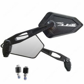 SPECCHIETTI STREET CARBON LOOK LOGO BIANCO PER KTM DUKE 790 TWIN LC8C