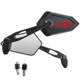 PAAR SPIEGEL CARBON LOOK MIT LOGO ROT KTM SMT 990 SUPER MOTO TOURING