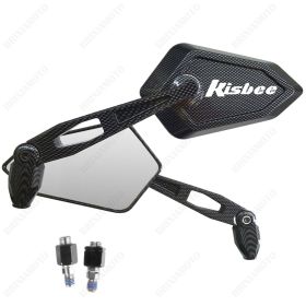 MIRRORS MIRROR STREET CARBON LOOK WHITE LOGO PEUGEOT KISBEE