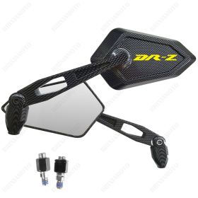 MIRRORS MIRROR STREET CARBON LOOK YELLOW LOGO SUZUKI DR-Z DRZ 400