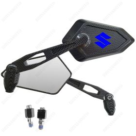 SPECCHIETTI STREET CARBON LOOK LOGO BLU SUZUKI STEMMA S