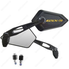 MIRRORS MIRROR STREET CARBON LOOK GOLD LOGO SUZUKI GSX-S NAKED 750 1000