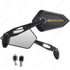 RETROVISEURS STREET CARBON LOOK LOGO OR SUZUKI SIXTEEN 125 150