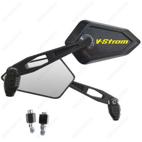 MIRRORS MIRROR STREET CARBON LOOK YELLOW LOGO SUZUKI V-STROM 650 1000 L4