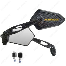 RETROVISEURS STREET CARBON LOOK LOGO OR YAMAHA AEROX 50 100