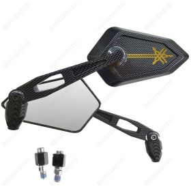 SPECCHIETTI STREET CARBON LOOK LOGO ORO YAMAHA DIAPASON