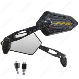 SPECCHIETTI STREET CARBON LOOK LOGO ORO YAMAHA FZ6 600 N S2