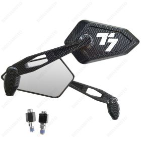 RETROVISEURS STREET CARBON LOOK LOGO BLANC YAMAHA T7 CONCEPT