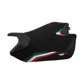 Sitzbezug Torino Velvet spezifisch 1BL mit logo für APRILIA rsv4