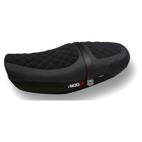 Couvre-siège et logo Natal Total Black Velvet spécifique 4RD pour KAWASAKI z 900 rs
