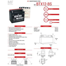 BATTERIE DE MOTO BS BATTERY 300603