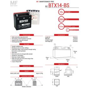 BATTERIE DE MOTO BS BATTERY 300604