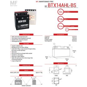 BATTERIE DE MOTO BS BATTERY 300607