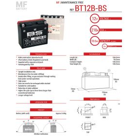 BS BATTERY 300628 MOTORCYCLE BATTERY