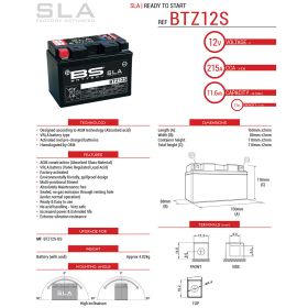 BATTERIE DE MOTO BS BATTERY 300637
