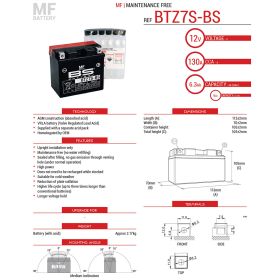 BATTERIE DE MOTO BS BATTERY 300695