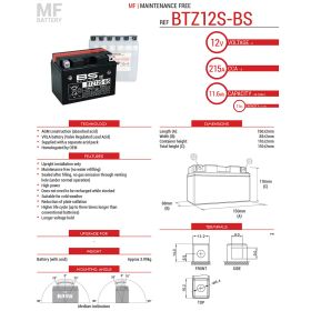 BATTERIE DE MOTO BS BATTERY 300697