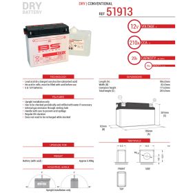 BATTERIE DE MOTO BS BATTERY 310542