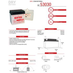 BATTERIE DE MOTO BS BATTERY 310554