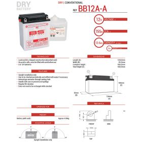 BS BATTERY 310561 MOTORCYCLE BATTERY