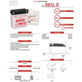 BS BATTERY 310591 MOTORCYCLE BATTERY