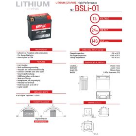 Lithium motorrad batterie BS BATTERY 360101