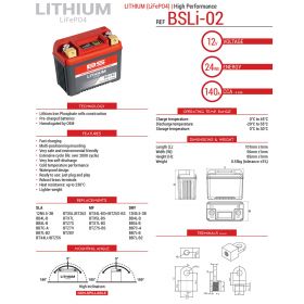 BS BATTERY 360102 LITHIUM MOTORCYCLE BATTERY
