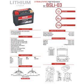 LITHIUM MOTORRAD BATTERIE BS BATTERY 360103