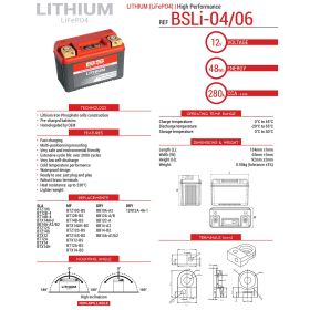 LITHIUM MOTORRAD BATTERIE BS BATTERY 360104