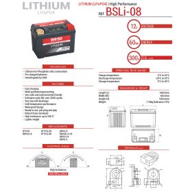 BS BATTERY 360108 LITHIUM MOTORCYCLE BATTERY