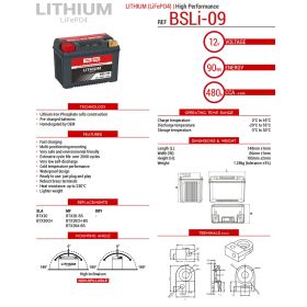 BS BATTERY 360109 LITHIUM MOTORCYCLE BATTERY