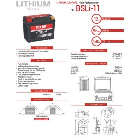 BS BATTERY 360111 LITHIUM MOTORCYCLE BATTERY