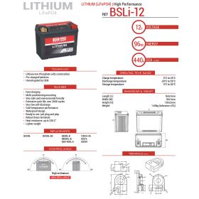 Batterie de moto au lithium BS BATTERY 360112