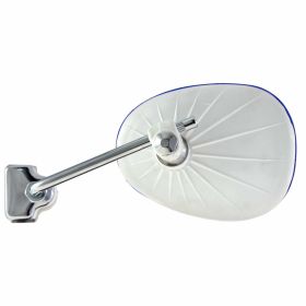 BUMM Mirror 100x75 mm White with Blue Edge and 110 mm Bar