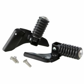 Repose-pieds pliant en acier noir BUZZETTI avec caoutchouc pour le confort