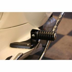 Repose-pieds pliant en acier noir BUZZETTI avec caoutchouc pour le confort