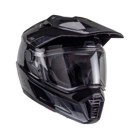 LEATT ADV 8.5 Composite Endurohelm Stealth Schwarz glänzend mit Maske 4.5