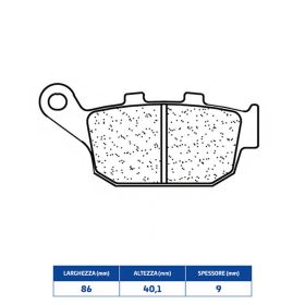 Paire de plaquettes de frein arrière CL BRAKES 1250RX3 en composé fritté pour motos de route