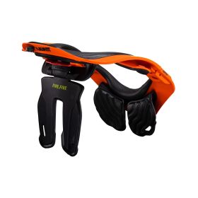 Protezione collo moto LEATT 5.5 Citrus arancio nero certificazione CE