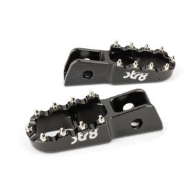 STR8 MX EVO CNC Schwarz Beifahrerfußrasten DERBI