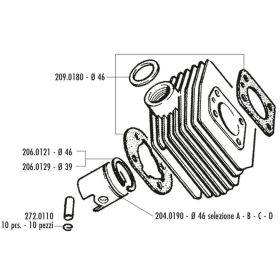 POLINI Thermogruppe D.46 Hub 41,8 70cc Aluminiumzylinder